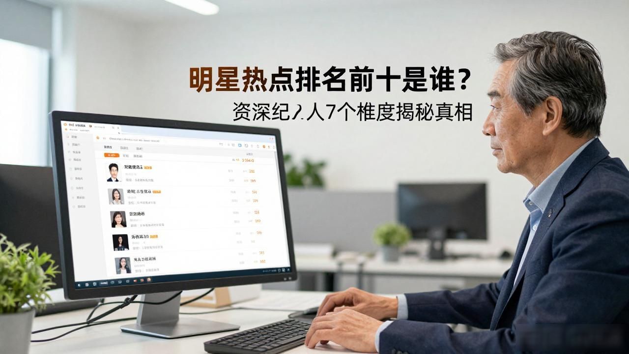 明星热点排名前十是谁？资深经纪人7个维度揭秘真相